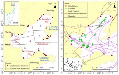 Vulnerability assessment of coastal tourist attractions to oil spill stress based on a pressure-state-response framework: A case study of the Bohai Sea, China